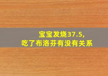 宝宝发烧37.5,吃了布洛芬有没有关系