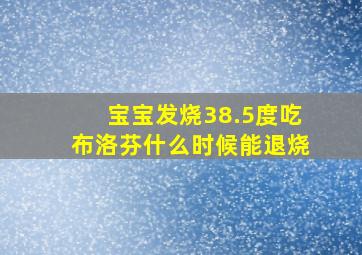 宝宝发烧38.5度吃布洛芬什么时候能退烧