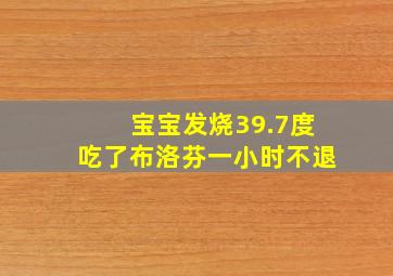 宝宝发烧39.7度吃了布洛芬一小时不退