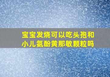 宝宝发烧可以吃头孢和小儿氨酚黄那敏颗粒吗