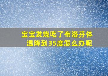 宝宝发烧吃了布洛芬体温降到35度怎么办呢