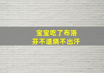 宝宝吃了布洛芬不退烧不出汗