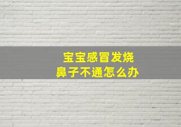 宝宝感冒发烧鼻子不通怎么办