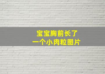 宝宝胸前长了一个小肉粒图片