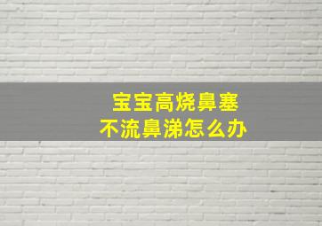 宝宝高烧鼻塞不流鼻涕怎么办