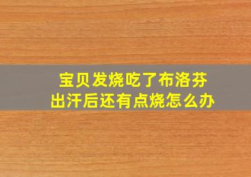 宝贝发烧吃了布洛芬出汗后还有点烧怎么办