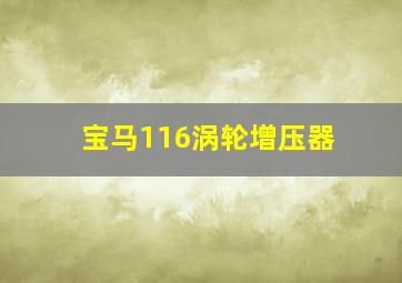 宝马116涡轮增压器