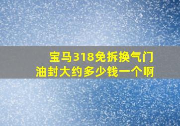 宝马318免拆换气门油封大约多少钱一个啊