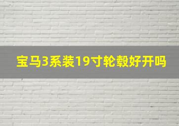 宝马3系装19寸轮毂好开吗