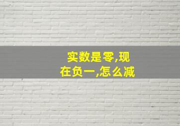 实数是零,现在负一,怎么减