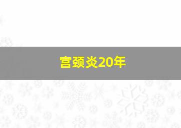 宫颈炎20年