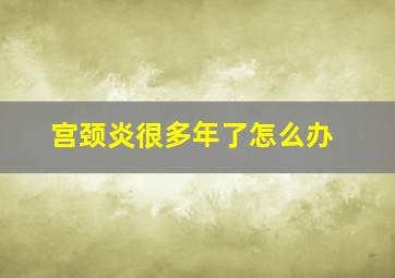 宫颈炎很多年了怎么办