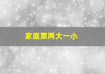 家庭票两大一小