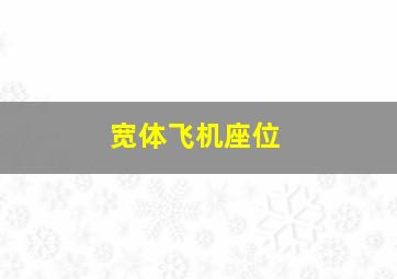 宽体飞机座位