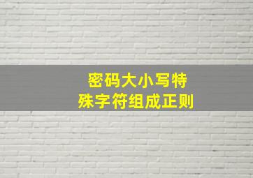 密码大小写特殊字符组成正则