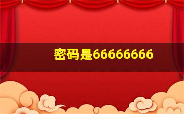 密码是66666666