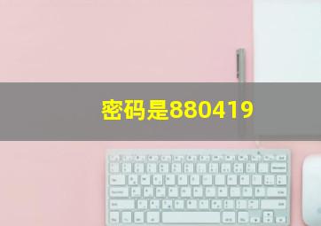 密码是880419