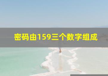 密码由159三个数字组成