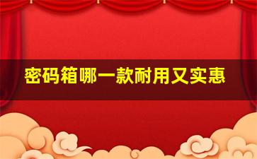 密码箱哪一款耐用又实惠