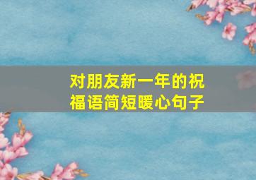 对朋友新一年的祝福语简短暖心句子