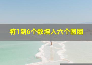 将1到6个数填入六个圆圈