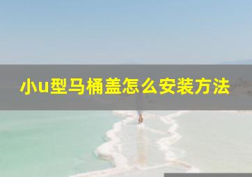 小u型马桶盖怎么安装方法