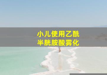 小儿使用乙酰半胱胺酸雾化