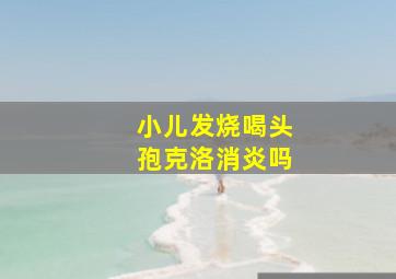 小儿发烧喝头孢克洛消炎吗