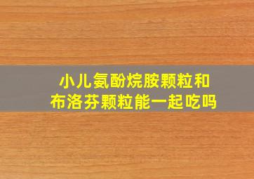 小儿氨酚烷胺颗粒和布洛芬颗粒能一起吃吗