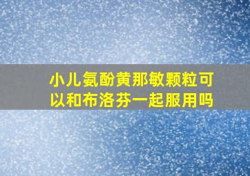 小儿氨酚黄那敏颗粒可以和布洛芬一起服用吗