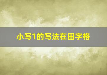 小写1的写法在田字格