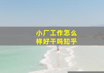 小厂工作怎么样好干吗知乎