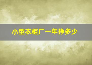 小型衣柜厂一年挣多少