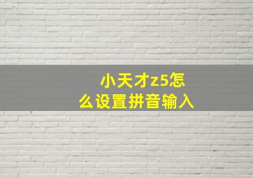 小天才z5怎么设置拼音输入