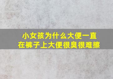 小女孩为什么大便一直在裤子上大便很臭很难擦