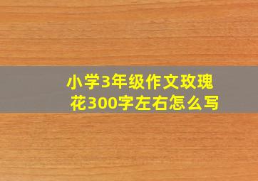 小学3年级作文玫瑰花300字左右怎么写