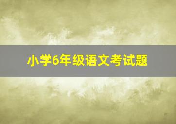 小学6年级语文考试题