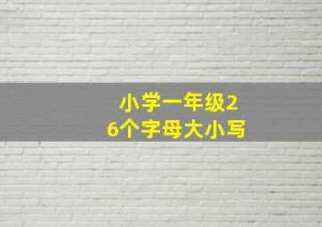 小学一年级26个字母大小写