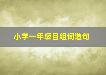 小学一年级目组词造句