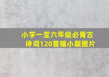 小学一至六年级必背古诗词120首缩小版图片