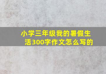 小学三年级我的暑假生活300字作文怎么写的