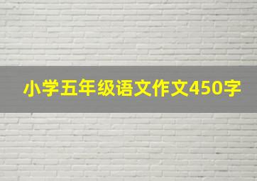 小学五年级语文作文450字