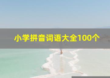 小学拼音词语大全100个