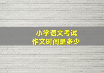 小学语文考试作文时间是多少