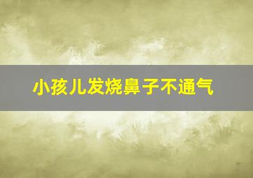 小孩儿发烧鼻子不通气