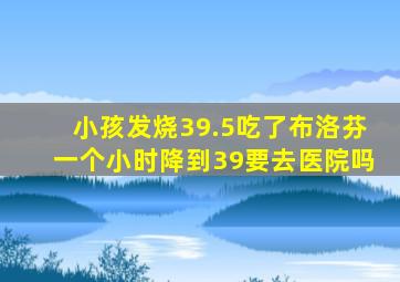 小孩发烧39.5吃了布洛芬一个小时降到39要去医院吗