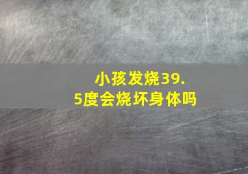 小孩发烧39.5度会烧坏身体吗