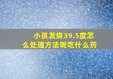 小孩发烧39.5度怎么处理方法呢吃什么药