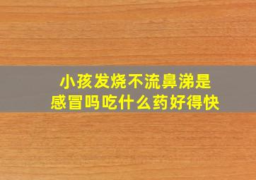 小孩发烧不流鼻涕是感冒吗吃什么药好得快