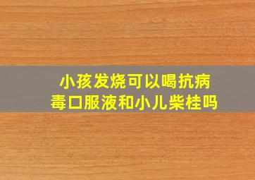 小孩发烧可以喝抗病毒口服液和小儿柴桂吗